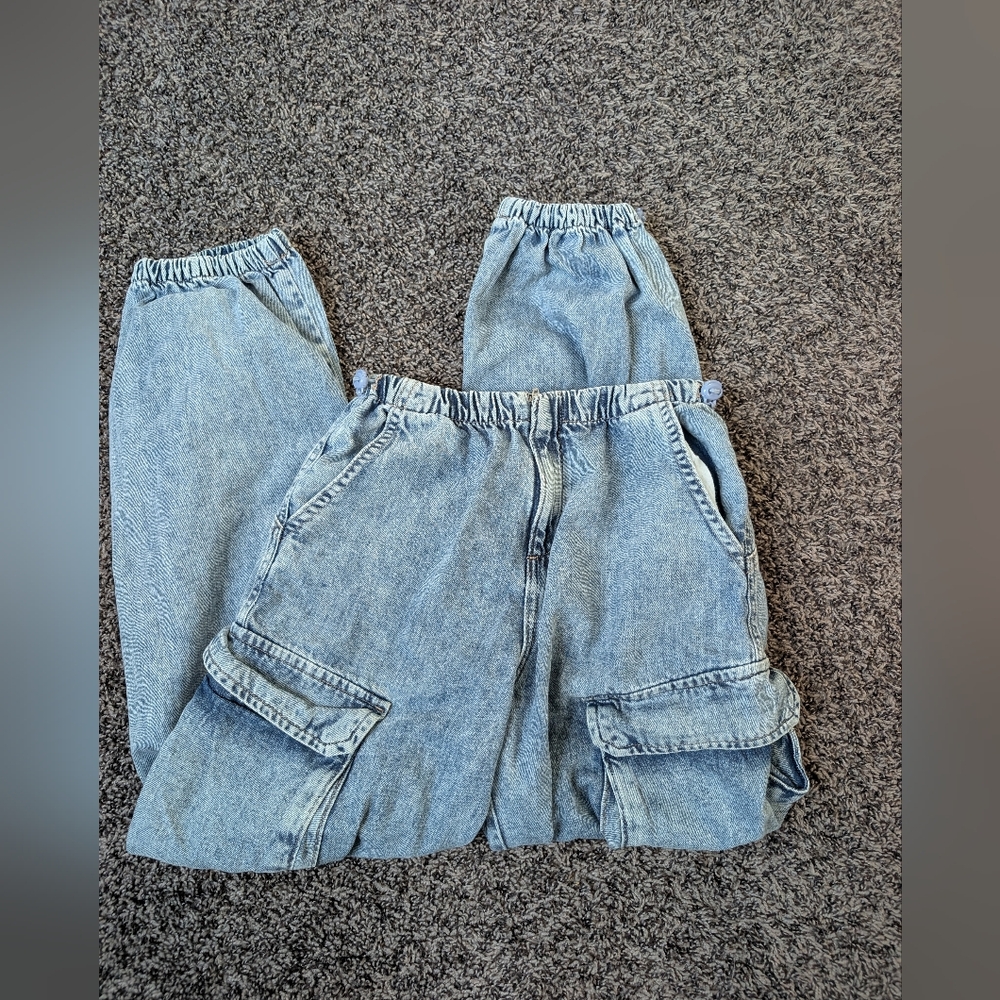 Zara Kids Blue Cargo Jeans